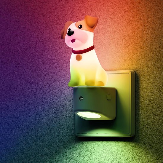 Nachtlampje Stekker - Sfeerverlichting Kind - Zachte Nachtverlichting - Automatische Sensor - 115 x 115 cm - RGB Warm Wit van Merkloos