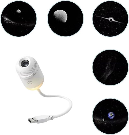 Nachtlampje Sterrenprojector - Mini Projector Galaxy - Sfeer Creëren - 5 Verschillende Films - One Size - Niet gespecificeerd