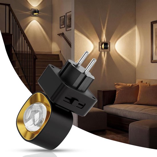 Nachtlampje Stopcontact - Kindervriendelijk Licht - Kamer Verlichten - Met Schemersensor - 55 cm - Wit