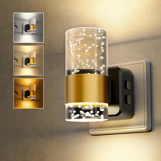 Nachtlampje Stopcontact met Schemeringssensor - LED Stekkerlicht voor Hal, Slaapkamer, Trap, Keuken, Badkamer, 0-100 Lumen, 3CCT