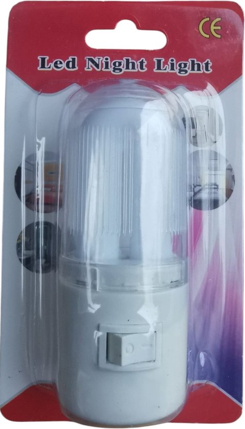 Nachtlampje stopcontact - nachtlampje baby - contact - schakelaar - wit - nachtlampje - nachtlampje kinderen van Aigi