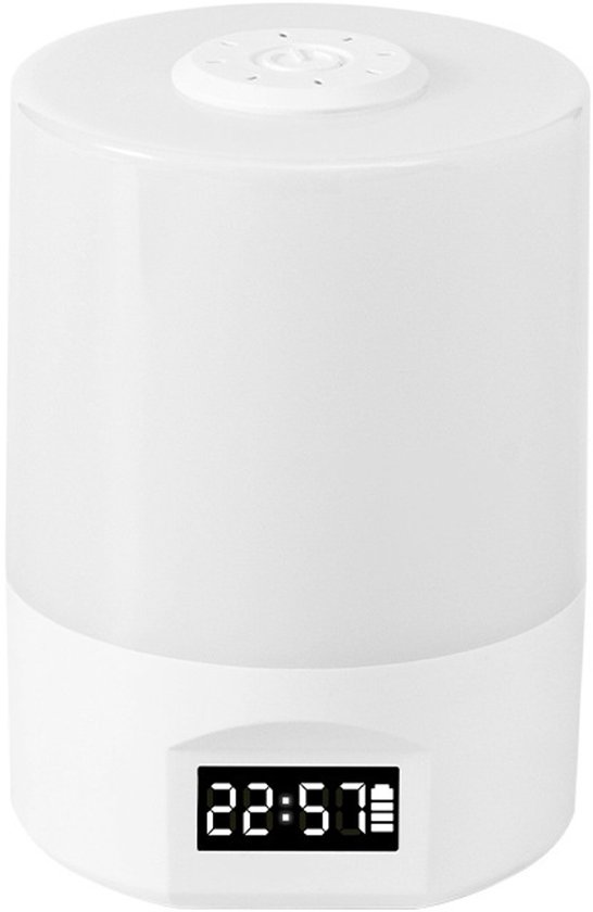 Nachtlampje voor de slaapkamer - slaaplamp voor oogbescherming - bureaulamp voor studentenhuizen - oplaadbare bedlamp voor sfeerverlichting - oplaadbaar en plug-in, dubbel gebruik [afstandsbediening + aanraakschakelaar + drie kleurtemperaturen + trap van Merkloos