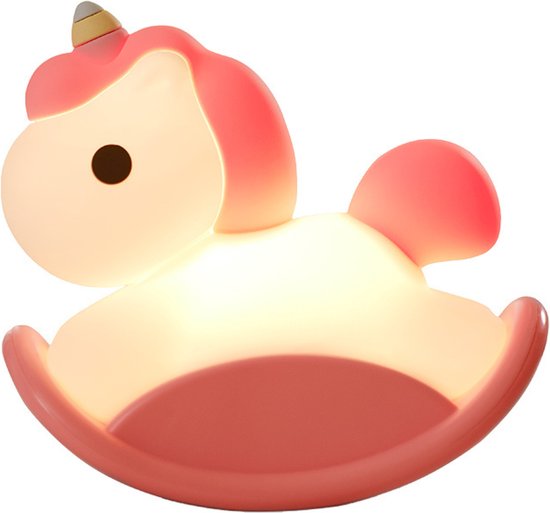 Nachtlampje voor Kinderen | Draagbaar | Unicorn | Eenhoorn | 100% BPA vrij | Timer | Dimbaar | Nachtlampje Baby | USB oplaadbaar | LED | Zacht Siliconen | Babykamer verlichting | Veilig voor kinderen | Cadeau | Slaaptrainer | Geborgenheid | van B-safe