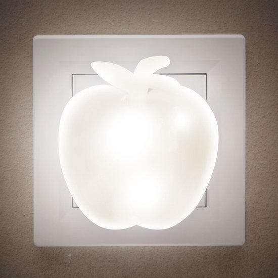 Nachtlampje voor Kinderen - Kind Stopcontact Appel Lamp - Stopcontact Lampje Meisje of Jongen - Babykamer en Kinderkamer van PHENOM LIGHTING TECHNOLOGY