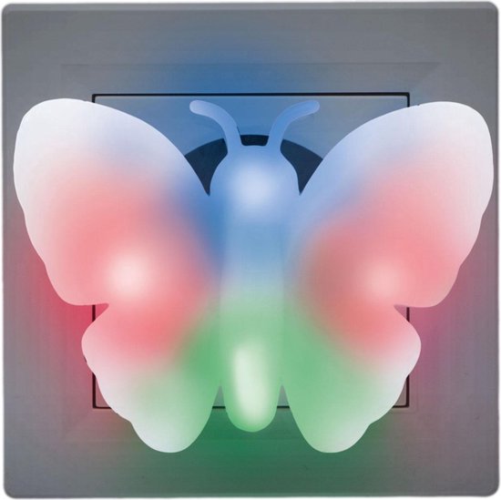 Nachtlampje voor Kinderen - Kind Stopcontact Vlinder Lamp - Stopcontact Lampje Meisje - Babykamer en Kinderkamer van N/A