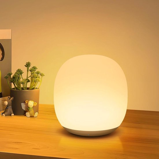 Nachtlampje voor kinderen met magnetische RGB LED-verlichting en touch-dimfunctie - babyvoeding - USB oplaadbaar - 2500 mAh van Aigostar