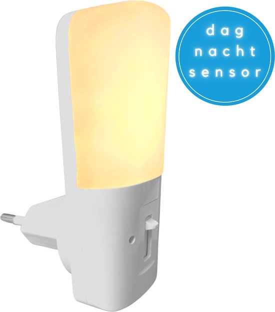 Nachtlampje voor kinderen - Nachtlampje Stopcontact - Nachtlampje baby - Babykamer Nachtlampjes - Dag en Nacht Sensor - Warm Wit Licht - Dimbaar van Vicloon