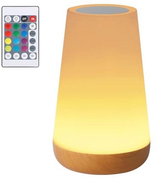 Nachtlampje voor Kinderen - Oplaadbaar LED Sfeerlamp met 13 Kleuren en Touchscreen van Merkloos