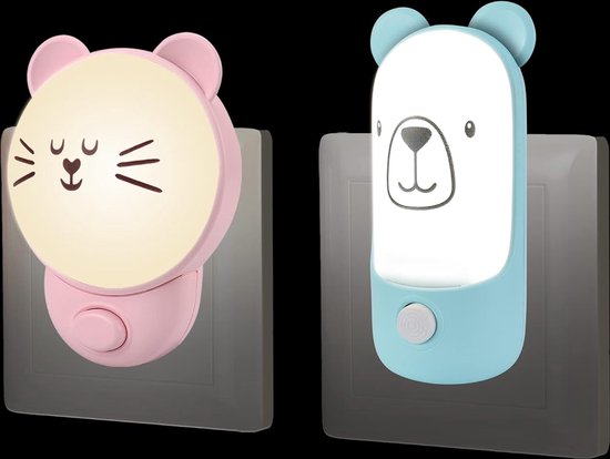 Nachtlampje voor Kinderen - Stopcontact met Schakelaar - Oriëntatielicht - Babyvoedingslamp van N/A