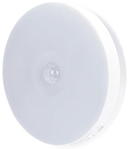 Nachtlampje warmwit oplaadbaar - rond | dag/nacht- & bewegingssensor - magnetisch | 3000K - 12 Lumen 0.5 Watt van T_guard