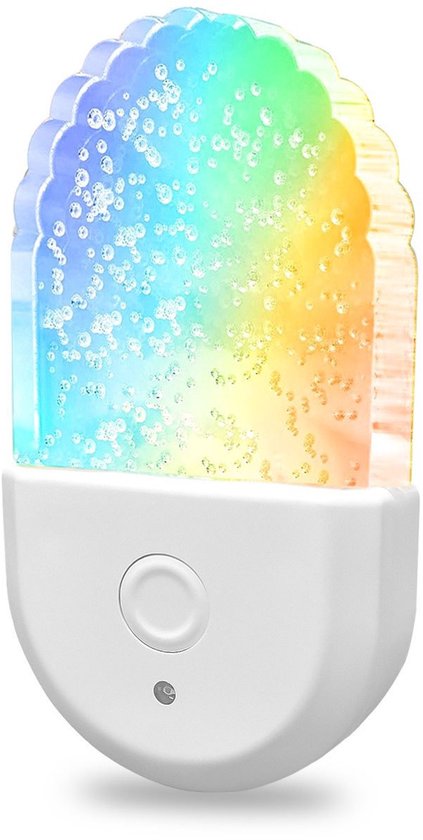Nachtlampjes voor in het stopcontact [Set van 2] – Kleurveranderend nachtlampje voor kinderen – 7-kleuren RGB LED-nachtlampje met schemer-tot-dageraadsensor – Voor badkamer, kinderkamer of als cadeau