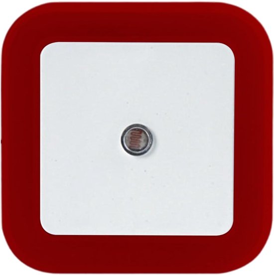 Nachtlampjes voor Stopcontact - Inbouwlamp Sensor - Veilige Nachten - Dynamische Kleurvariaties - 4 x 7 x 4 cm - Rood