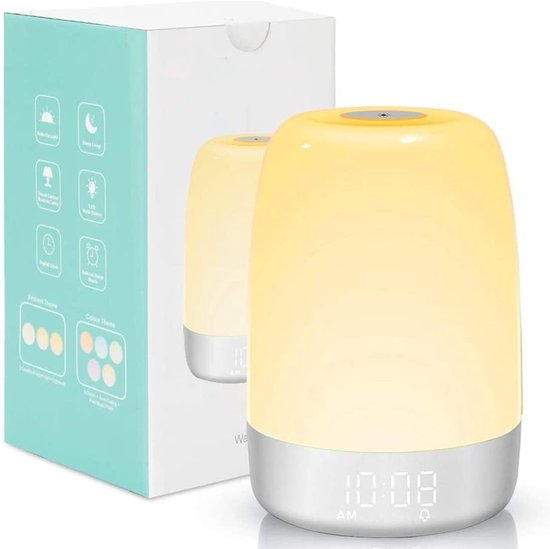 Nachtverlichting Wake Up - Zonsopgang Simulatie Wekker - Rustig Wakker Worden - LED Touch Slaaphulp