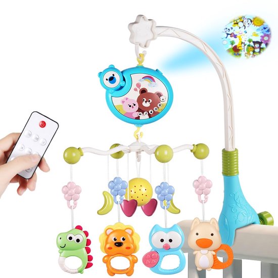 Namajunas - Baby speelgoed - Mobiel met Afstandsbediening voor de Wieg - Wiegspeelgoed - Hangend Speelgoed voor de Babywieg - Draagbaar en Mobiel - Kinderwagen Speelgoed - Kinderwagen Accessoire - voor baby - 0+ maanden