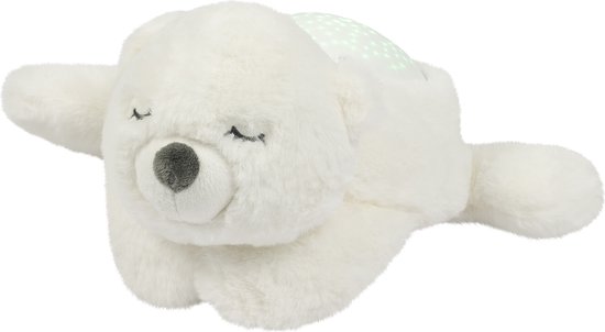 Nattou Beer - nachtlampen - projector - knuffel - 26 cm - Ijsbeer Wit van Merkloos