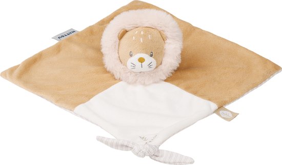 Nattou FLO, ERNEST & OLI Knuffeldoekje - Leeuw - 40 cm - Bruin van Nattou
