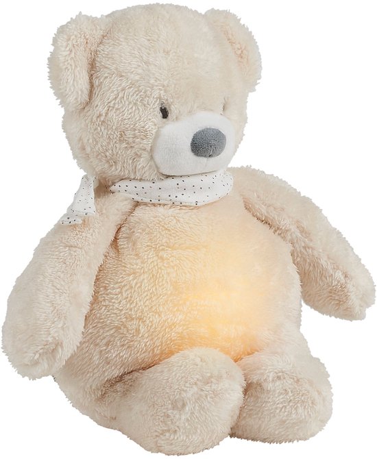 Nattou Sleepy - Knuffel met Nachtlamp - Beer - Beige - 30 x 20 cm van Nattou