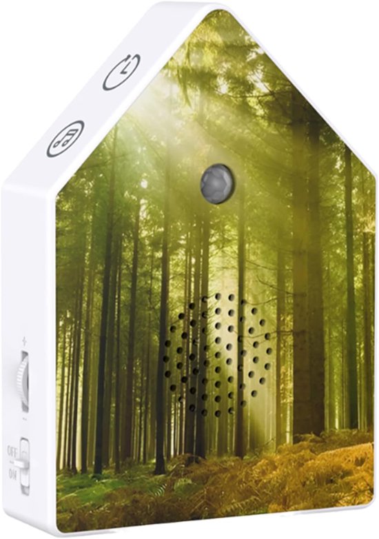 Natuur Geluid Box - Rustgevende Geluiden - Ontspanning en Slaap - Bewegingssensor Geactiveerd - 15 x 10.8 x 3.7 cm van Merkloos