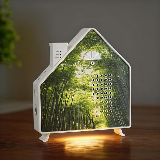 Natuurklank Box - Ontspanningsgeluid - Rustgevende Sfeer - 9 Verwisselbare Covers - 3.5x13.5x14.5 cm - Wit