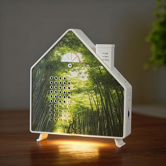 Natuurlijk Geluid Box - Ontspanning Geluiden - Rustgevende Sfeer - Bewegingssensor - 3.5 x 13.5 x 14.5 cm - Wit