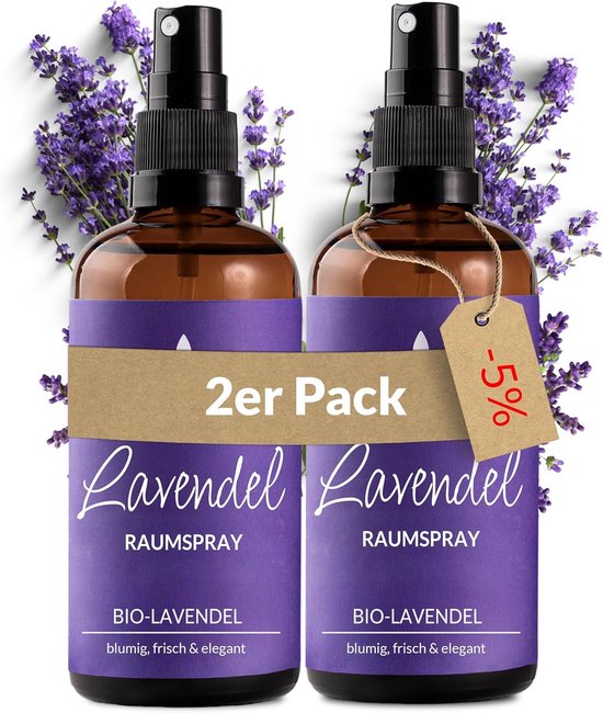 Natuurlijke Lavendelspray voor een Goede Nacht - 2 x 100 ml - Biologische Lavendelolie van Mellineo