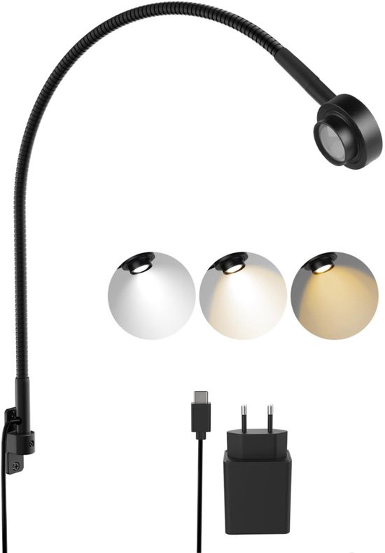 NBAP® Bedlampjes Hoofdbord - Leeslampjes - Bedlamp Slaapkamer Volwassenen -Zwart van Merkloos