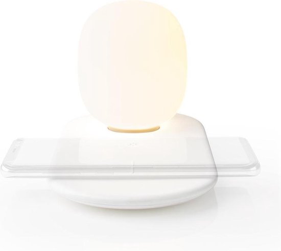 Nedis LTLQ10W1WT Led-nachtlamp Met Touch-bediening Draadloze Qi-lader Voor Smartphone 10 W van Nedis