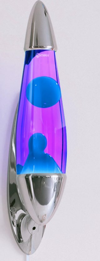 Neo Lavalamp Wandmodel - Unieke Decoratieve Wandlamp - Violet & Turquoise - 40 cm Hoog