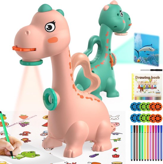 Nexvo® Tekenprojector - Kinder Tekenprojector - Tekenprojector Kinderen - Roze - 22cm x 15cm x 10cm van Merkloos