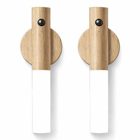 Nexxt 2-pack Led Nachtlampje Met Bewegingssensor - Warm Wit - Oplaadbaar - Lichtbruin van Merkloos