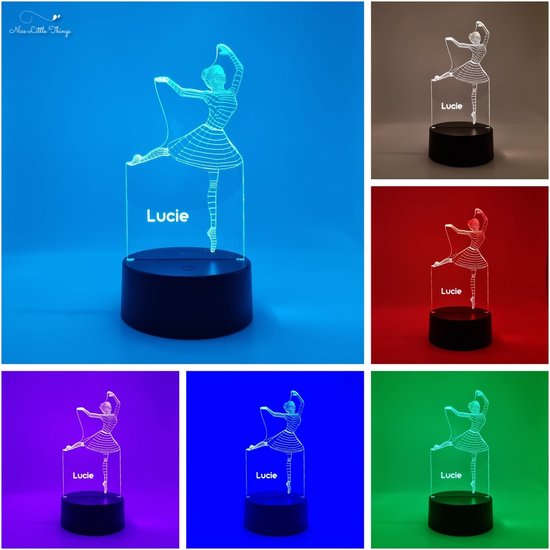 [Nice Little Things] - Gepersonaliseerde RGB LEDlamp Ballerina van Nice Little Things