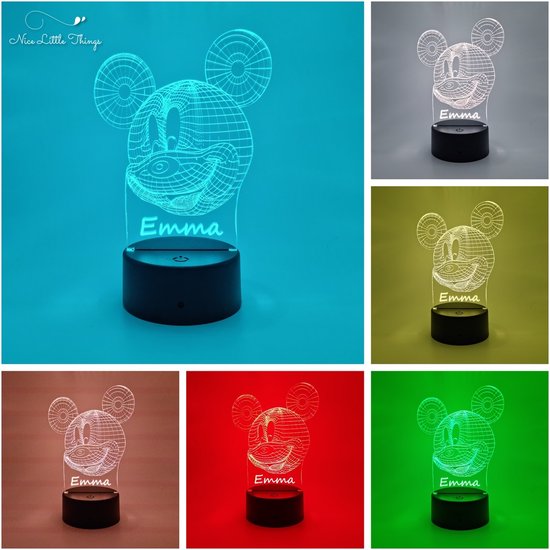 [Nice Little Things] - Gepersonaliseerde RGB LEDlamp Muis van Nice Little Things