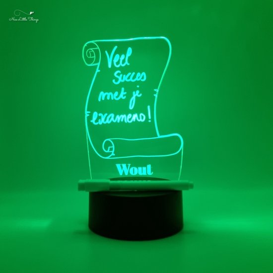 [Nice Little Things] - Gepersonaliseerde RGB LEDlamp - Tekenen met Licht - Perkament van Merkloos