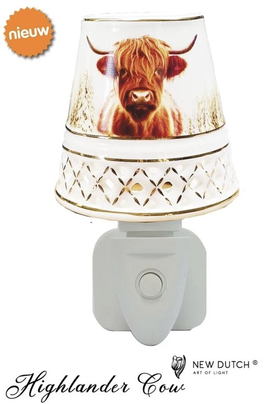 Night Light Highland Cow nachtlampje voor in stopcontact van Little Light Company