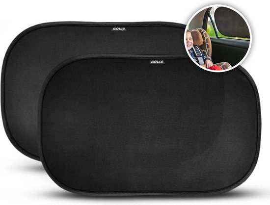 Nince Zonnescherm Auto Zijraam Van Hoge Kwaliteit - Set van 2 - Extra Donker van Nince