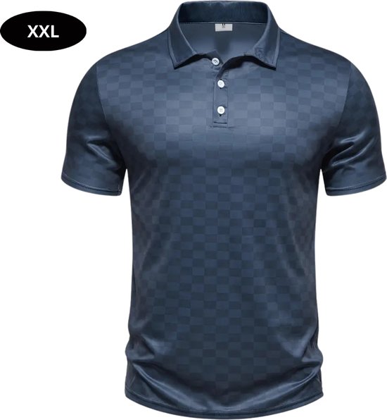 Nivard Golf Shirt Heren - T-shirt - Golfkleding - Golfen - Golf Accessoires - Polo Shirt - Marineblauw - Maat XXL van Nivard