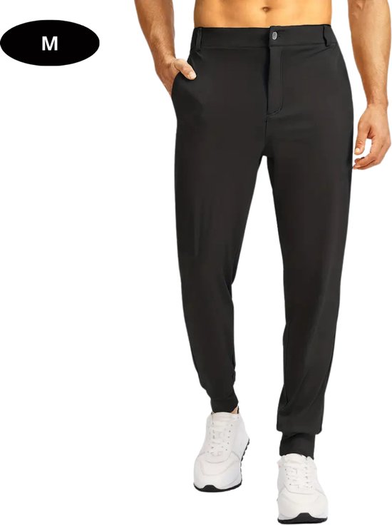 Nivard Golfbroek Heren - Golfkleding - Golfen - Golf Accessoires - Nette Pantalon - Zwart M - Maat 48 van Nivard
