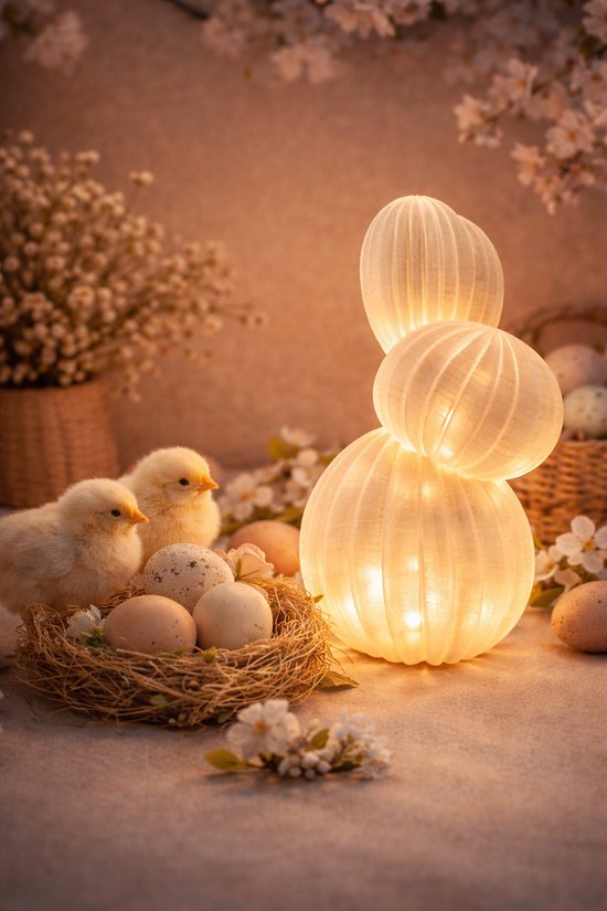 Noa Bunny Lamp – Limited Edition | Design Konijnen Tafellamp LEDlicht Met USB aansluiting | Sfeerlamp Nachtlampje Kinderkamer