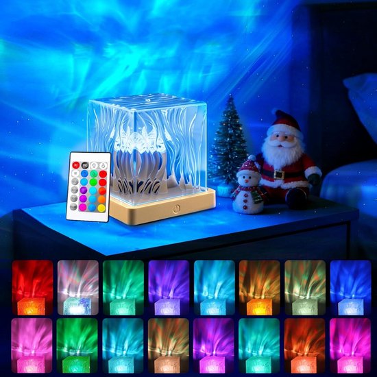 Noorderlicht Projector - Aurora Lamp Galaxy - Slaapkamer Sfeerverlichting - 16 Kleuren Aurora Drift - USB Kabel - Meerdere Kleuren