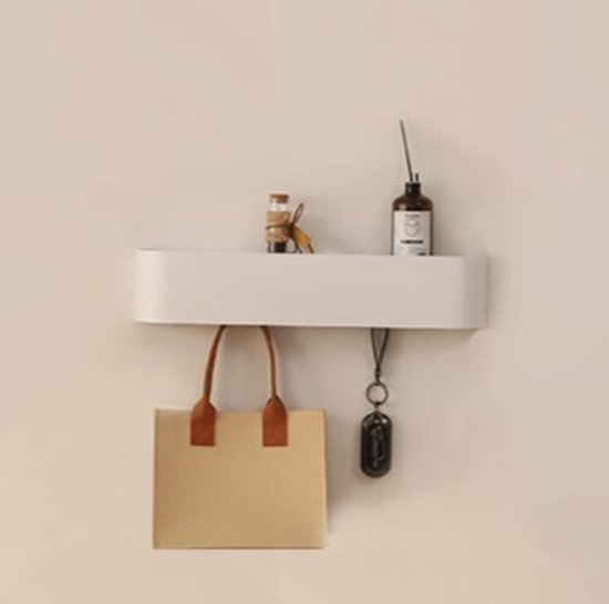 Novalura Kapstok Wit 5 haken - kapstokken - wand kapstok 5haaks - hout - minimalistisch - FSC Hout van Novalura