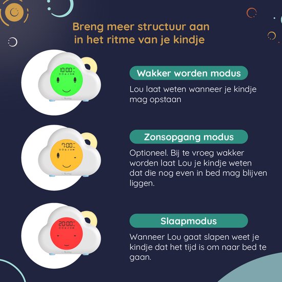 Numsy Lou Slaaptrainer Kinderen 2.0 - Kinderwekker met Nachtlampje - Slaapwekker van Merkloos