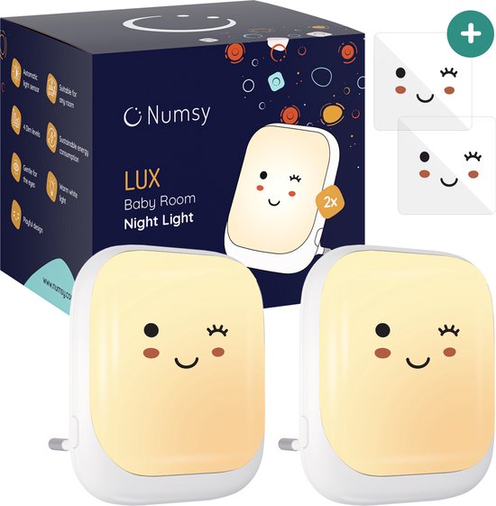 Numsy Nachtlampje Kinderen Stopcontact Lux - Nachtlampje Baby - Automatische Lichtsensor van Numsy