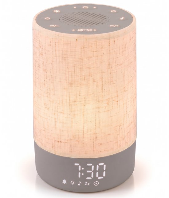Nuvance Wake Up Light - Lichtwekker - Sunrise Alarm Clock - 30 Geluiden - Wekker met Licht - 10 Kleuren - Nachtlampje - Wekker Lamp - Digitale Wekker van Nuvance