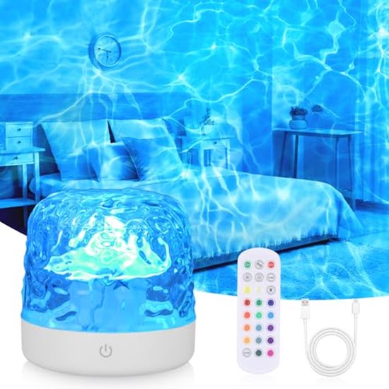 Ocean Wave Galaxy Projector - 16 Kleuren Sensorisch Nachtlampje voor Kinderen van Merkloos