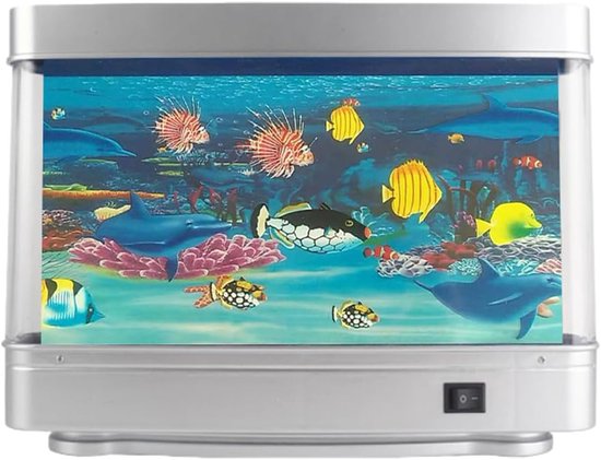 OKWISH LED Nachtlamp voor Kinderen - Kunstmatig Aquarium - LED Nachtlamp met Kleuren - Nachtlamp voor Jongens en Meisjes - 11 cm - Meerkleurig