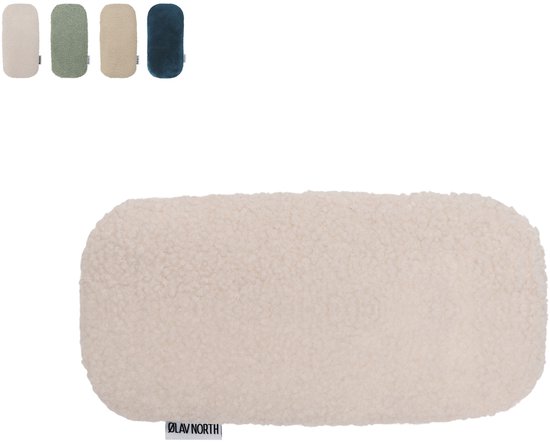 Ølav North Warmtekussen voor baby's - Babykruik met geschenkverpakking - OEKO-TEX® - Pittenzak met teddy hoes - Alpine White