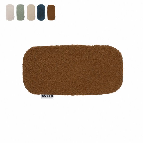 Ølav North Warmtekussen voor baby's - Babykruik met geschenkverpakking - OEKO-TEX® - Pittenzak met teddy hoes - Chocolate Brown