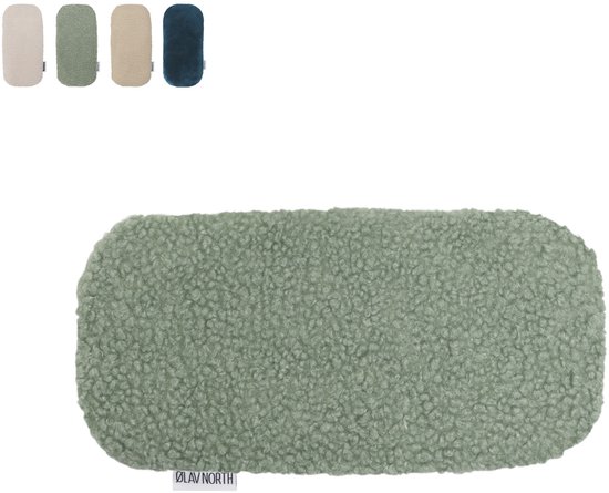 Ølav North Warmtekussen voor baby's - Babykruik met geschenkverpakking - OEKO-TEX® - Pittenzak met teddy hoes - Forest Green