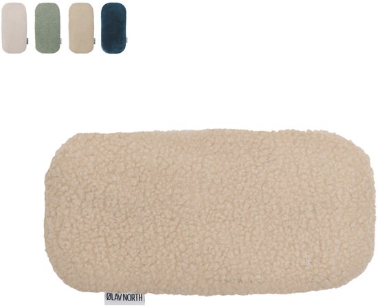 Ølav North Warmtekussen voor baby's - Babykruik met geschenkverpakking - OEKO-TEX® - Pittenzak met teddy hoes - Sand Beige