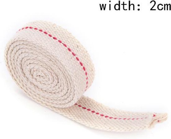 Olielamp lont - Platte Lont - Brander - Katoen - 20mm bij 1m - 1 stuk van Nokafun